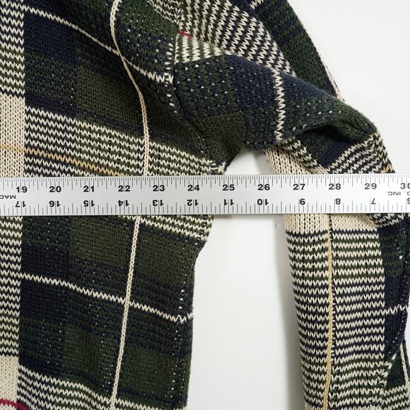 Vintage 80's Woods & Gray Knit Argyle Crewneck Sweater L - Picture 5 of 8